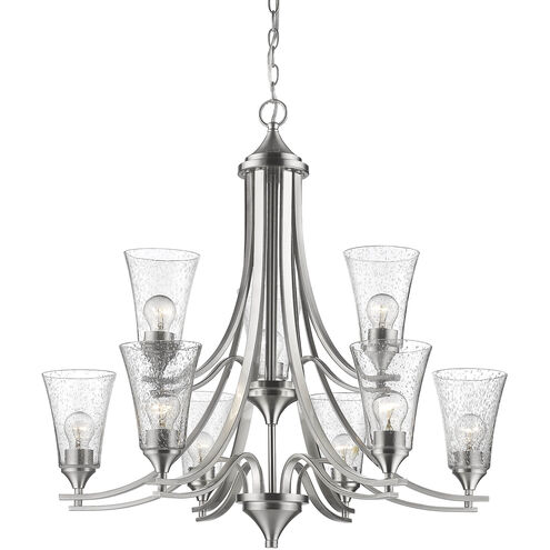 Natalie 9 Light 32 inch Satin Nickel Chandelier Ceiling Light